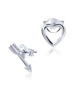 Cupids Arrow Heart Stud Earring STS-3256